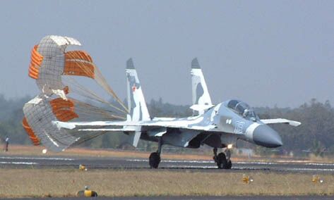 Su-30MKI at Aeroindia 2001 - PHOTO: Jane's